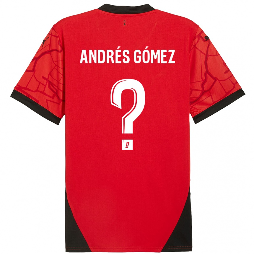 Kids Football Carlos Andrés Gómez #0 Red Black Home Jersey 2024/25 T-Shirt Australia