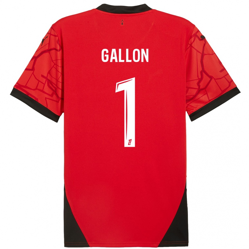 Kids Football Gauthier Gallon #1 Red Black Home Jersey 2024/25 T-Shirt Australia