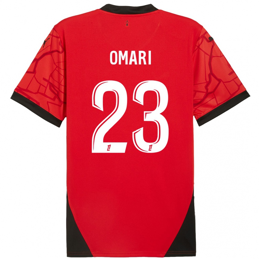 Kids Football Warmed Omari #23 Red Black Home Jersey 2024/25 T-Shirt Australia