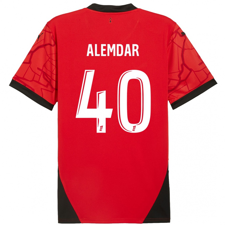 Kids Football Doğan Alemdar #40 Red Black Home Jersey 2024/25 T-Shirt Australia