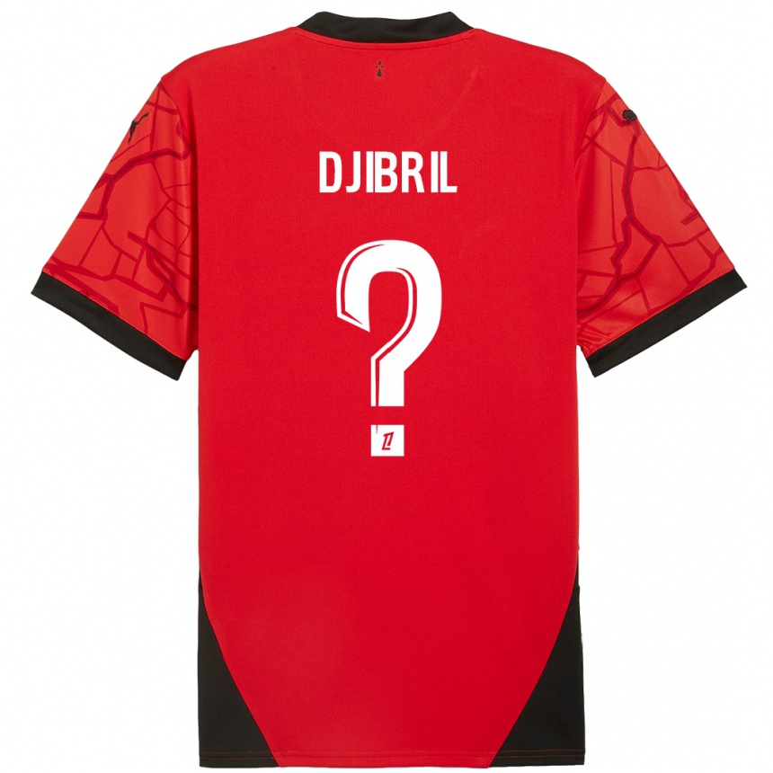 Kids Football Djibril Diallo #0 Red Black Home Jersey 2024/25 T-Shirt Australia