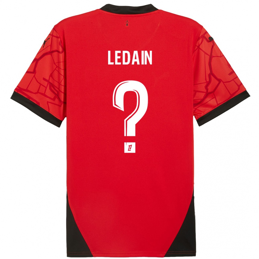 Kids Football Samuel Ledain #0 Red Black Home Jersey 2024/25 T-Shirt Australia