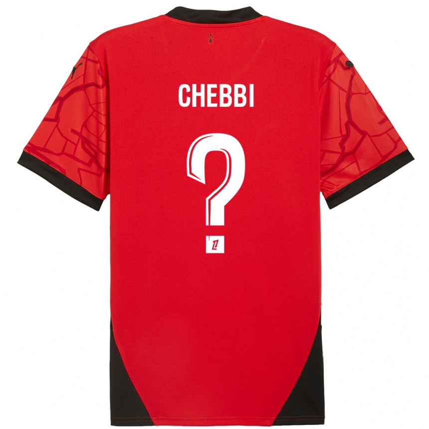 Kids Football Mohamed Chebbi #0 Red Black Home Jersey 2024/25 T-Shirt Australia