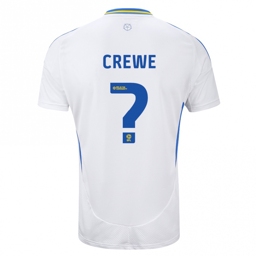 Kids Football Charlie Crewe #0 White Blue Home Jersey 2024/25 T-Shirt Australia