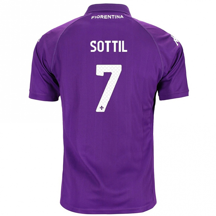 Kids Football Riccardo Sottil #7 Purple Home Jersey 2024/25 T-Shirt Australia