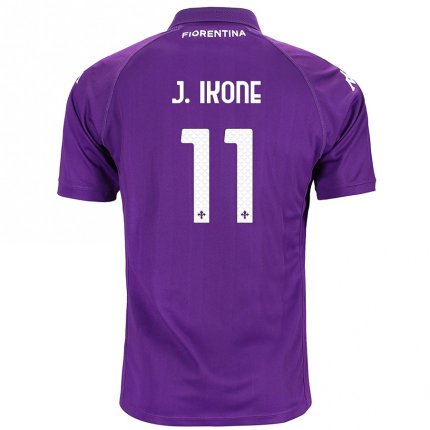 Kids Football Jonathan Ikoné #11 Purple Home Jersey 2024/25 T-Shirt Australia