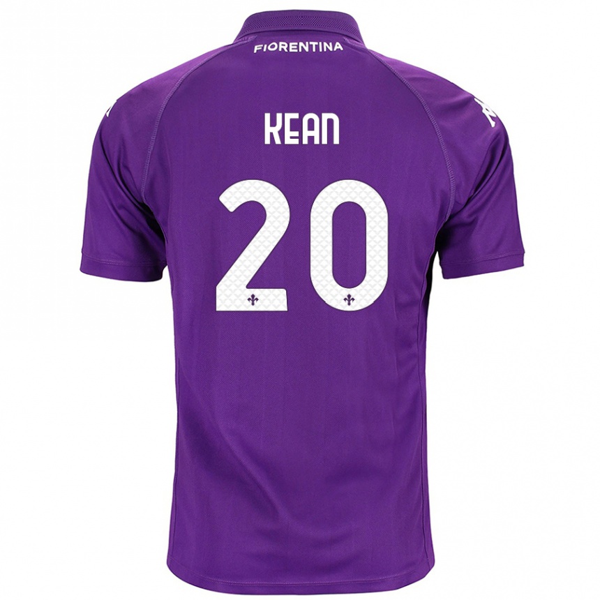 Kids Football Moise Kean #20 Purple Home Jersey 2024/25 T-Shirt Australia