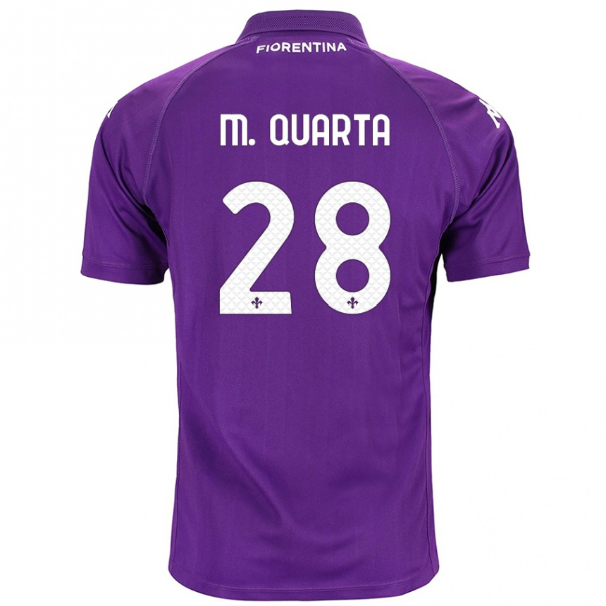 Kids Football Lucas Martínez Quarta #28 Purple Home Jersey 2024/25 T-Shirt Australia