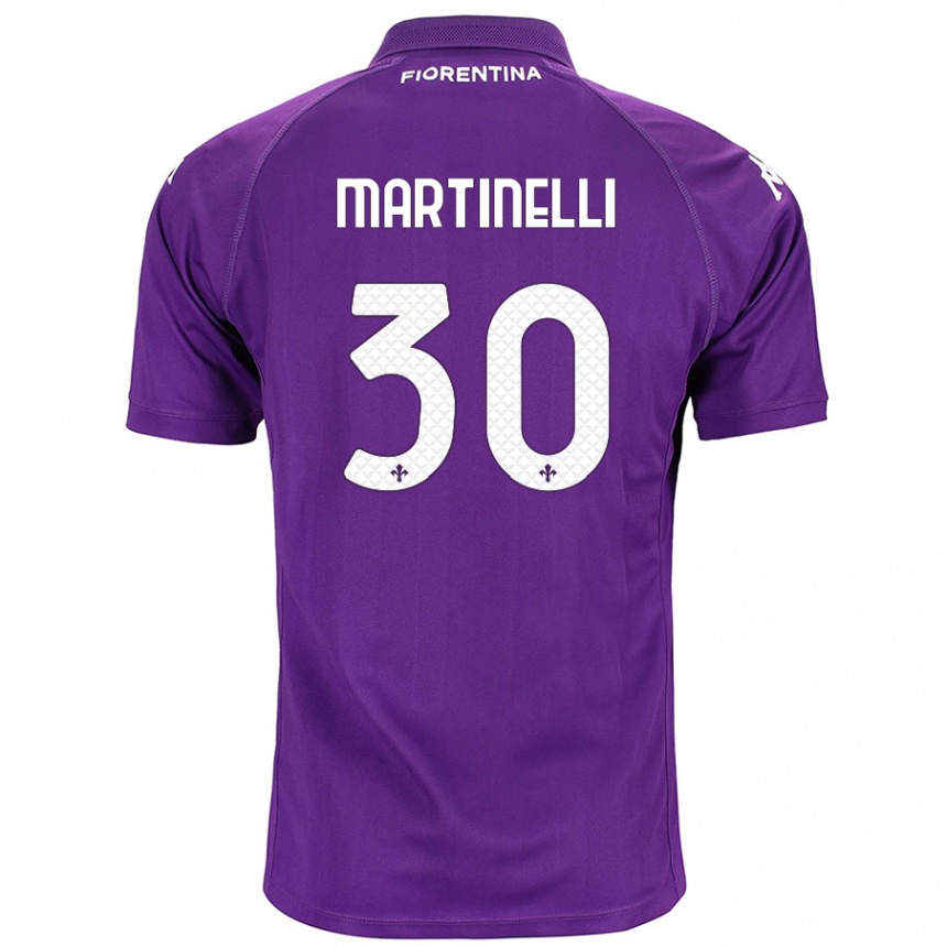 Kids Football Tommaso Martinelli #30 Purple Home Jersey 2024/25 T-Shirt Australia