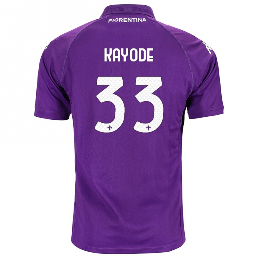 Kids Football Michael Kayode #33 Purple Home Jersey 2024/25 T-Shirt Australia