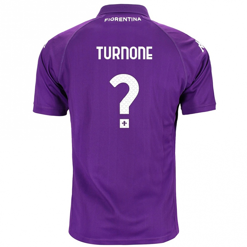 Kids Football Niccolò Turnone #0 Purple Home Jersey 2024/25 T-Shirt Australia