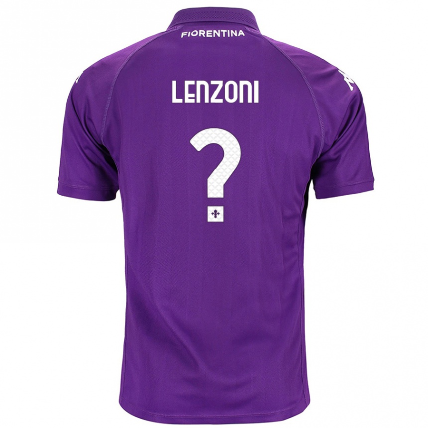 Kids Football Samuele Lenzoni #0 Purple Home Jersey 2024/25 T-Shirt Australia