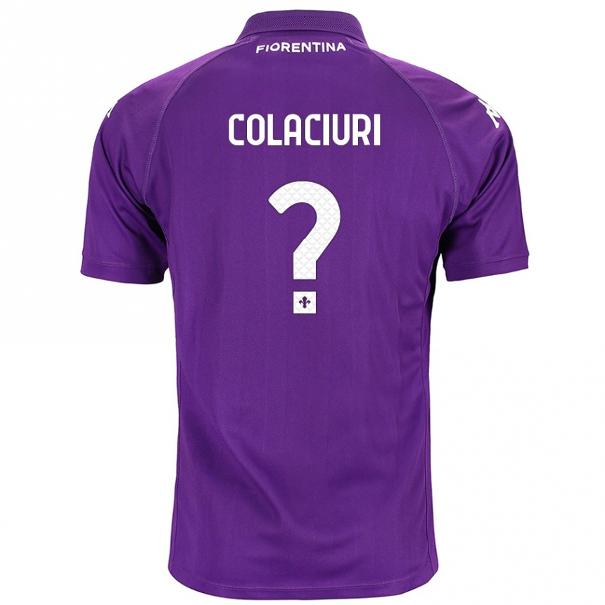 Kids Football Gabriele Colaciuri #0 Purple Home Jersey 2024/25 T-Shirt Australia