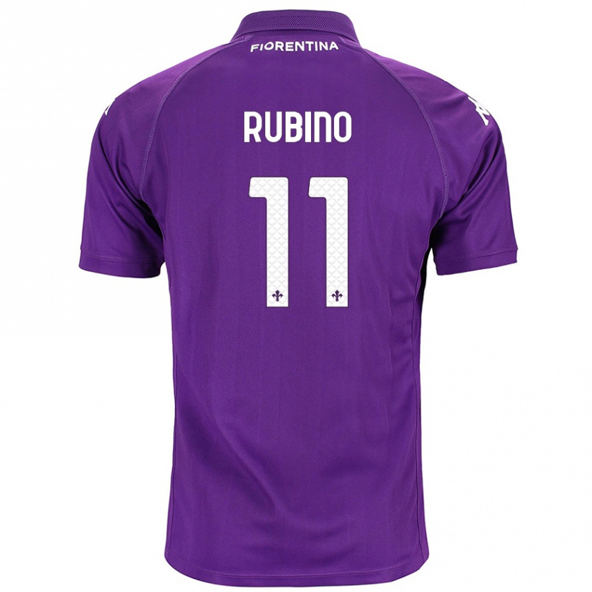 Kids Football Tommaso Rubino #11 Purple Home Jersey 2024/25 T-Shirt Australia