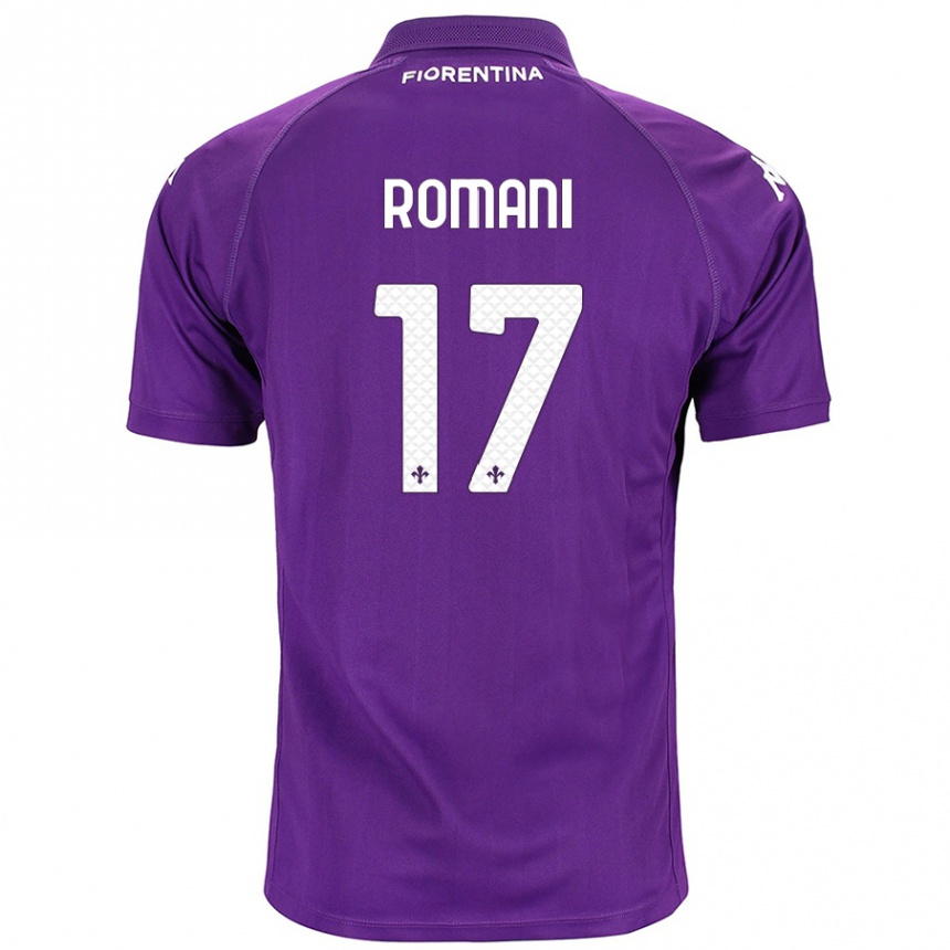 Kids Football Lorenzo Romani #17 Purple Home Jersey 2024/25 T-Shirt Australia