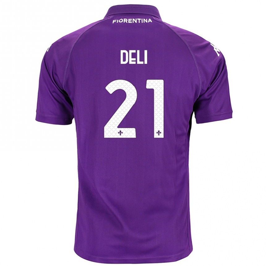 Kids Football Lapo Deli #21 Purple Home Jersey 2024/25 T-Shirt Australia