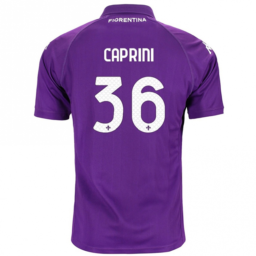 Kids Football Maat Daniel Caprini #36 Purple Home Jersey 2024/25 T-Shirt Australia