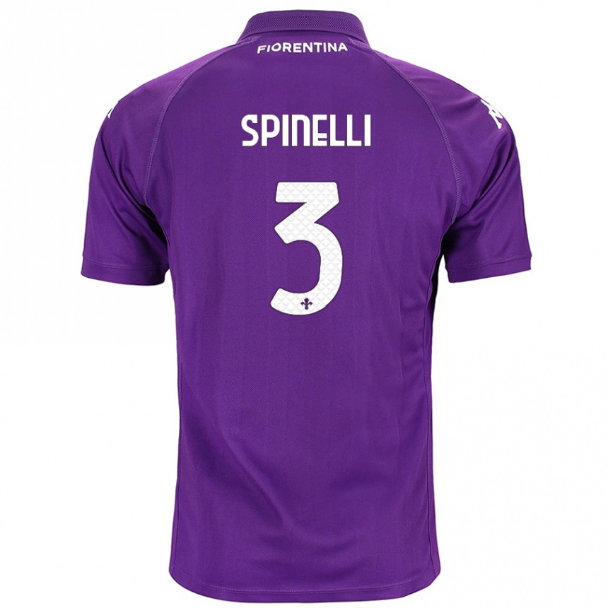 Kids Football Giorgia Spinelli #3 Purple Home Jersey 2024/25 T-Shirt Australia