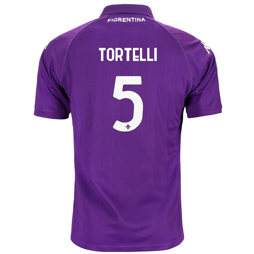 Kids Football Alice Tortelli #5 Purple Home Jersey 2024/25 T-Shirt Australia