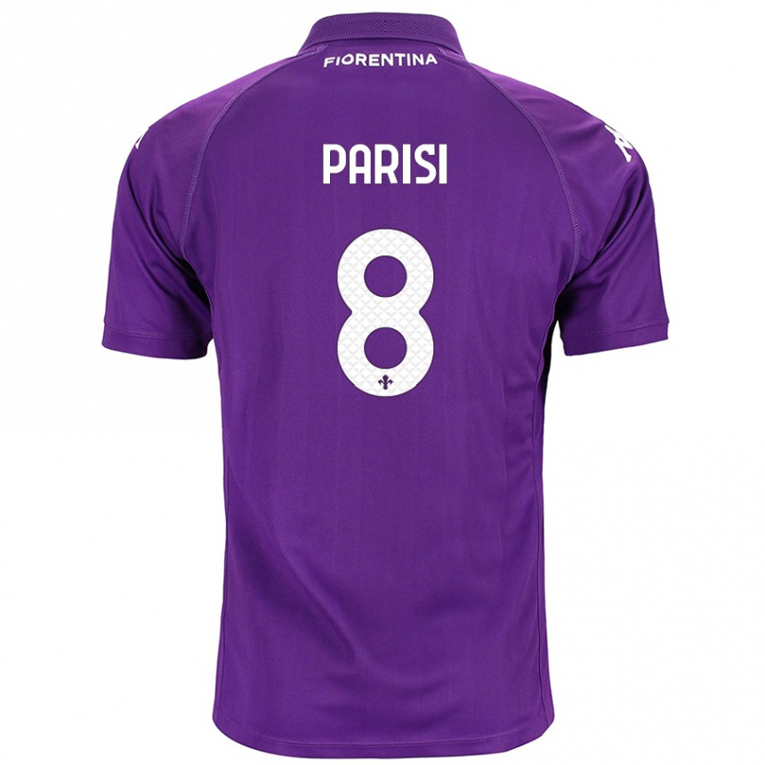 Kids Football Alice Parisi #8 Purple Home Jersey 2024/25 T-Shirt Australia