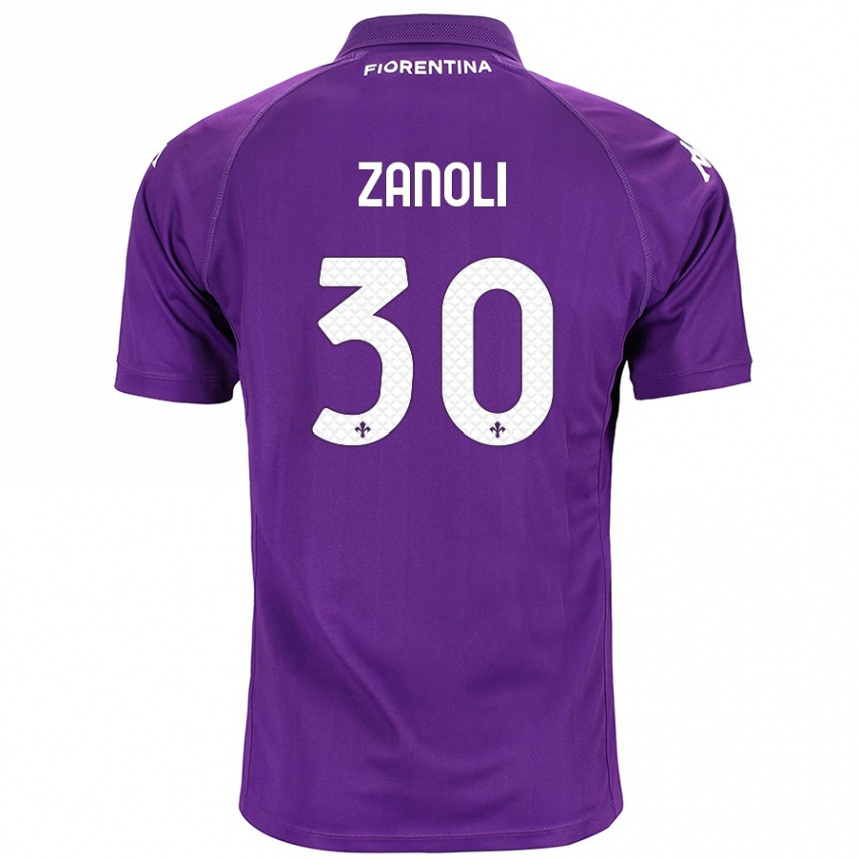 Kids Football Martina Zanoli #30 Purple Home Jersey 2024/25 T-Shirt Australia