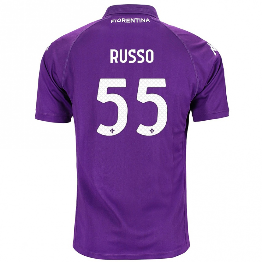 Kids Football Federica Russo #55 Purple Home Jersey 2024/25 T-Shirt Australia