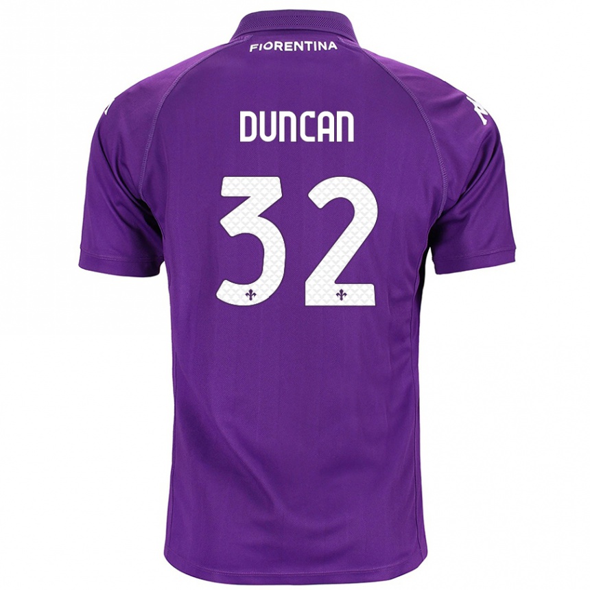 Kids Football Alfred Duncan #32 Purple Home Jersey 2024/25 T-Shirt Australia