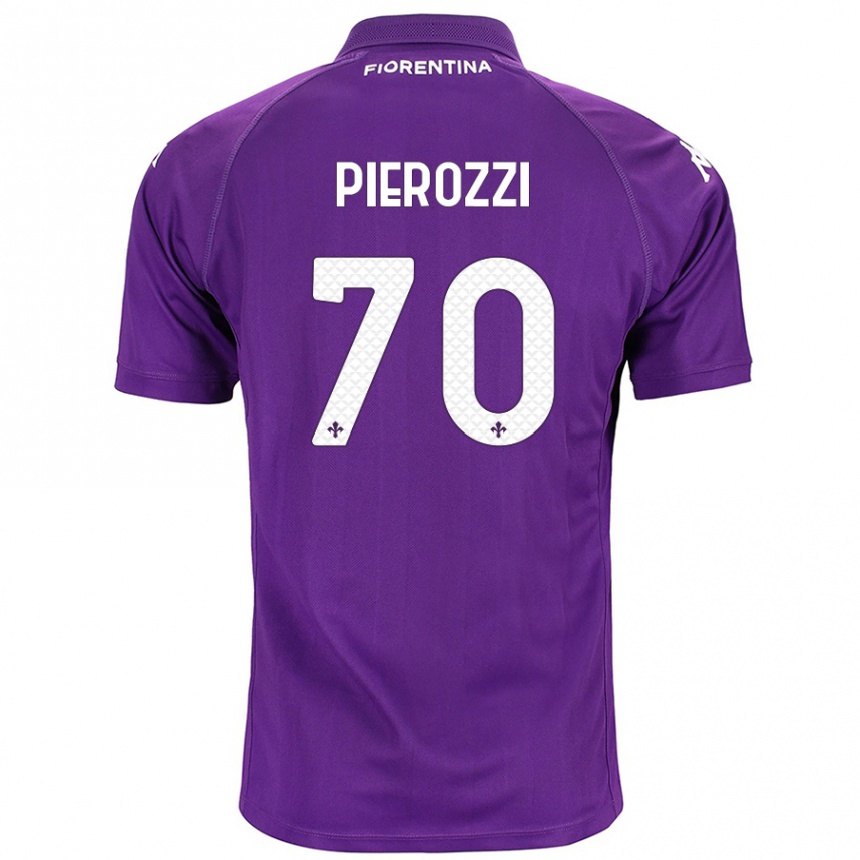 Kids Football Niccolò Pierozzi #70 Purple Home Jersey 2024/25 T-Shirt Australia