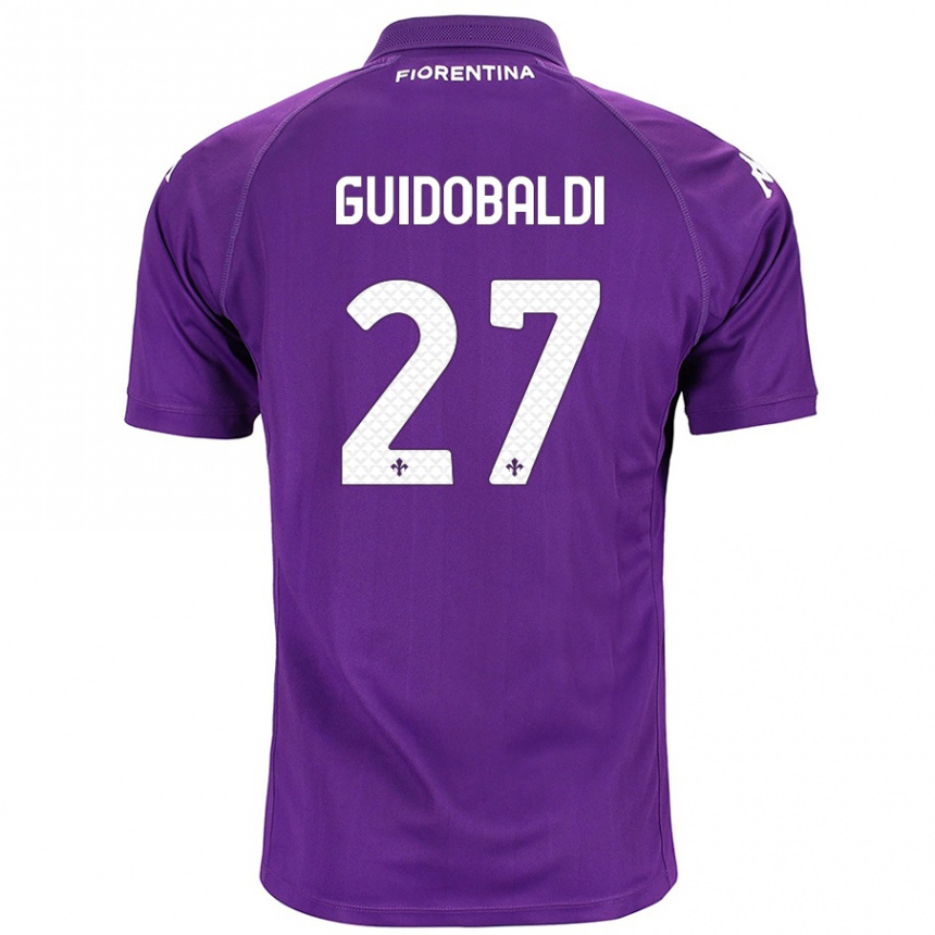 Kids Football Filippo Guidobaldi #27 Purple Home Jersey 2024/25 T-Shirt Australia