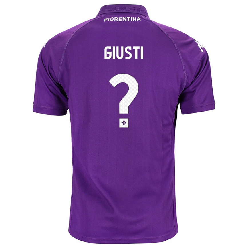 Kids Football Edoardo Giusti #0 Purple Home Jersey 2024/25 T-Shirt Australia