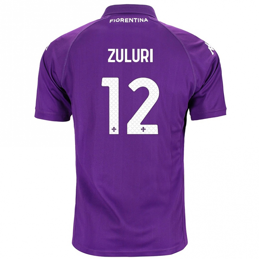 Kids Football Athena Zuluri #12 Purple Home Jersey 2024/25 T-Shirt Australia