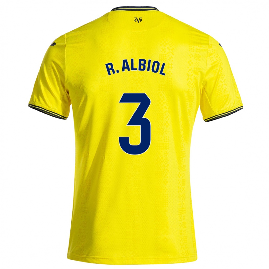 Kids Football Raúl Albiol #3 Yellow Black Home Jersey 2024/25 T-Shirt Australia