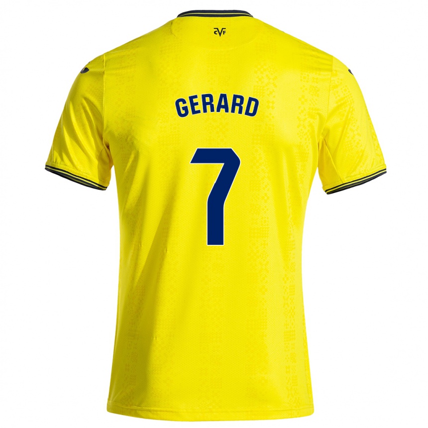 Kids Football Gerard Moreno #7 Yellow Black Home Jersey 2024/25 T-Shirt Australia