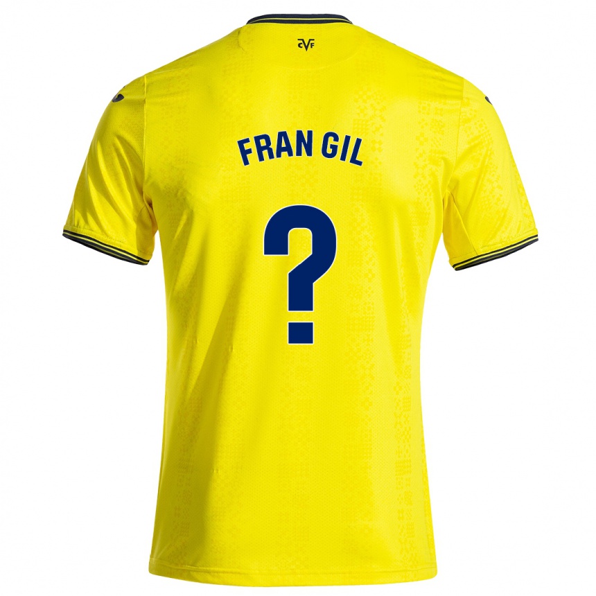 Kids Football Fran Gil #0 Yellow Black Home Jersey 2024/25 T-Shirt Australia