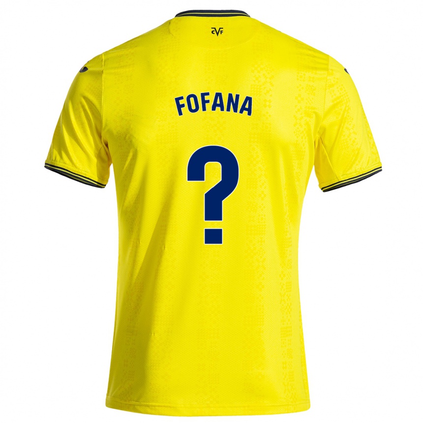 Kids Football Douga Fofana #0 Yellow Black Home Jersey 2024/25 T-Shirt Australia