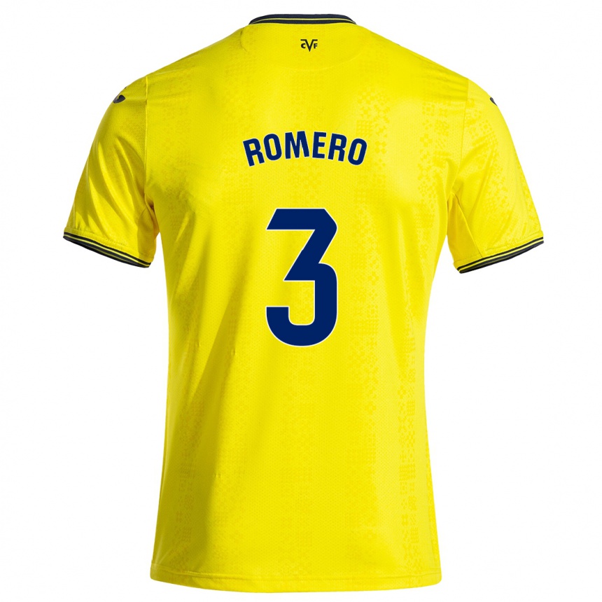 Kids Football Cristo Romero #3 Yellow Black Home Jersey 2024/25 T-Shirt Australia