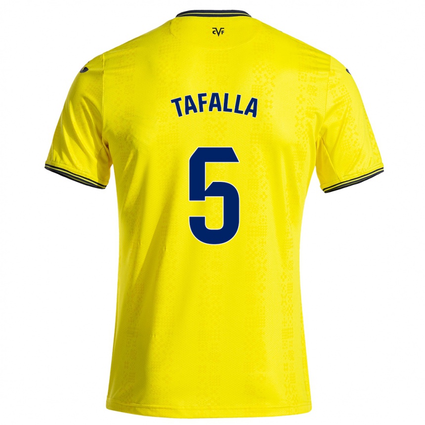 Kids Football Fran Tafalla #5 Yellow Black Home Jersey 2024/25 T-Shirt Australia