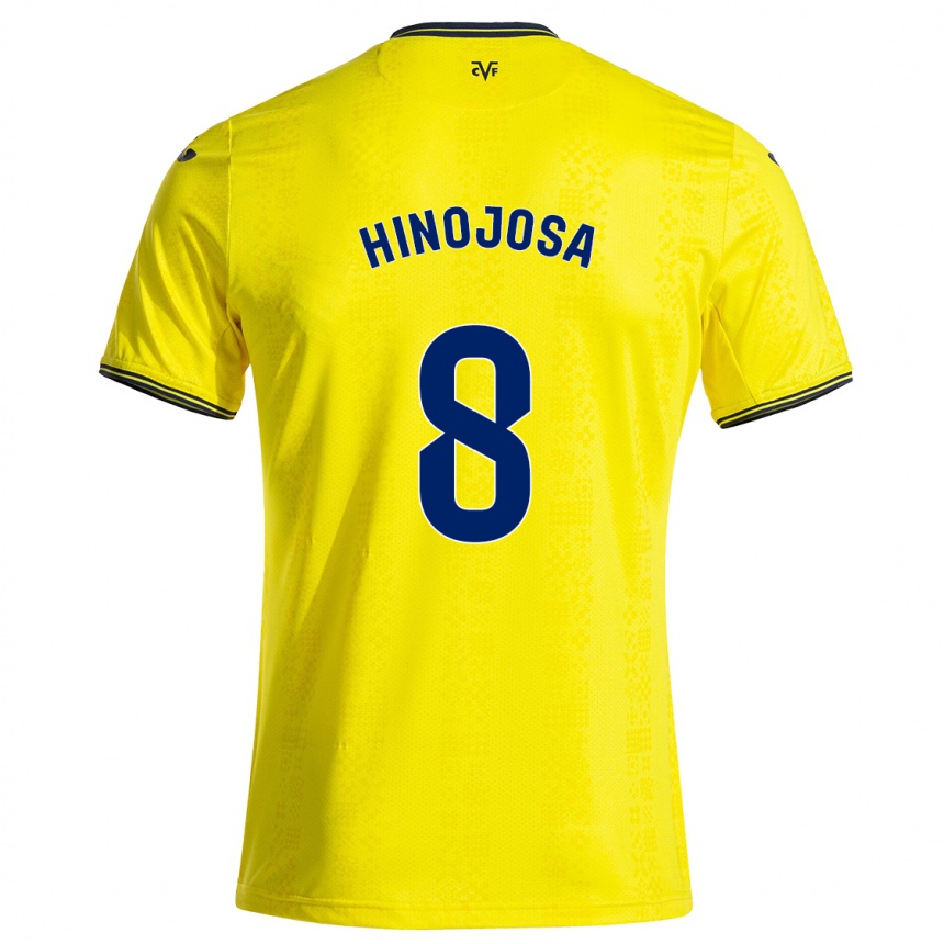 Kids Football Sergio Hinojosa #8 Yellow Black Home Jersey 2024/25 T-Shirt Australia