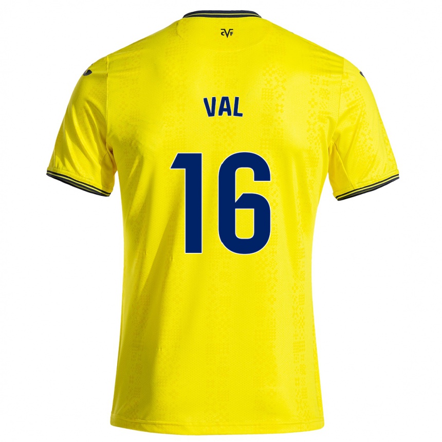 Kids Football Brais Val #16 Yellow Black Home Jersey 2024/25 T-Shirt Australia