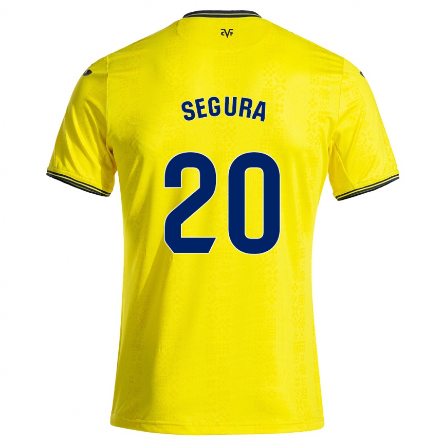 Kids Football Carlos Segura #20 Yellow Black Home Jersey 2024/25 T-Shirt Australia