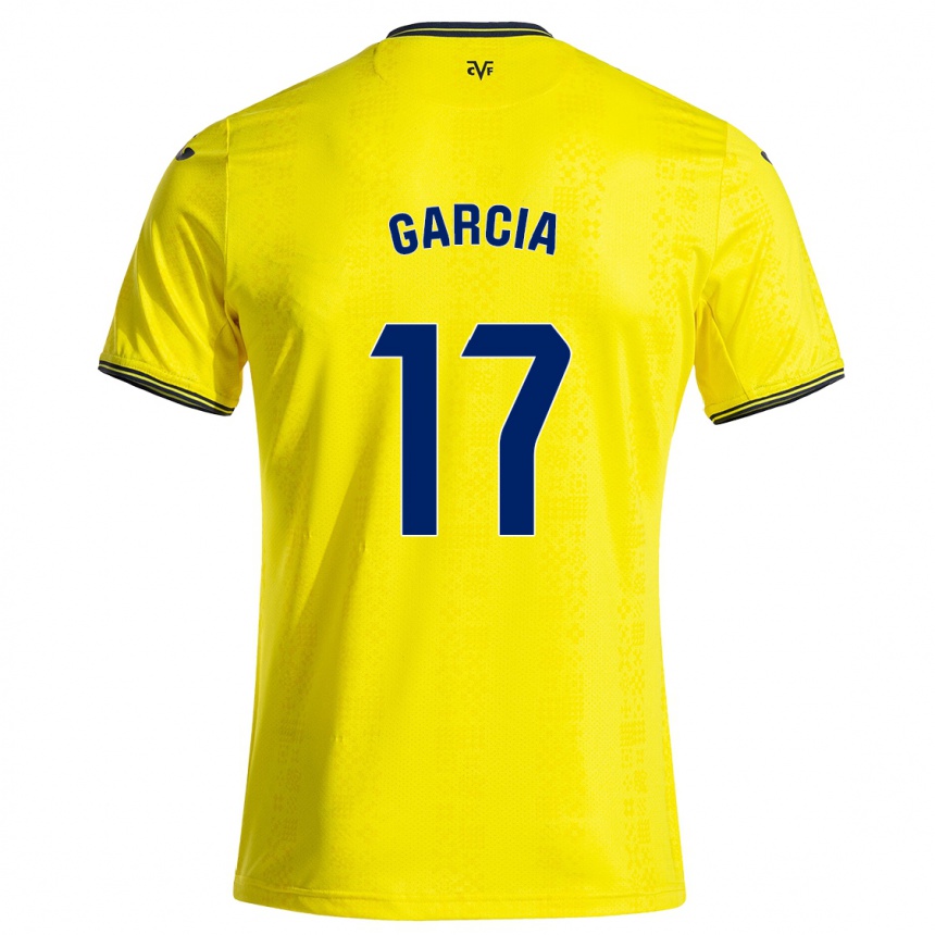 Kids Football Rocío García #17 Yellow Black Home Jersey 2024/25 T-Shirt Australia