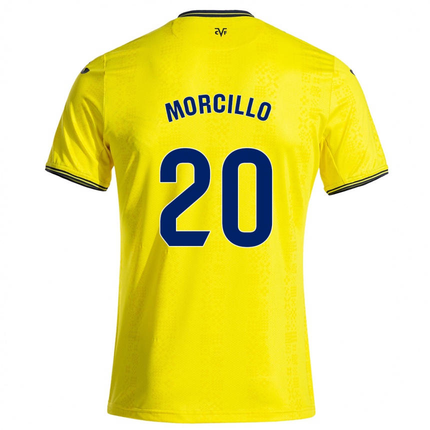 Kids Football Raquel Morcillo #20 Yellow Black Home Jersey 2024/25 T-Shirt Australia