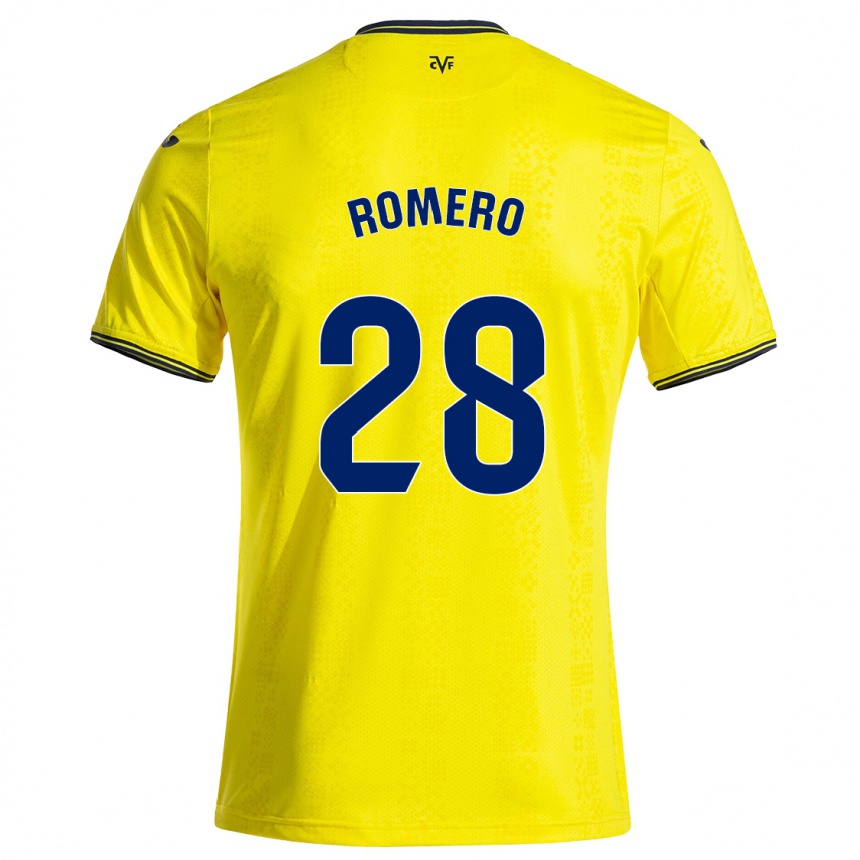 Kids Football María Romero #28 Yellow Black Home Jersey 2024/25 T-Shirt Australia