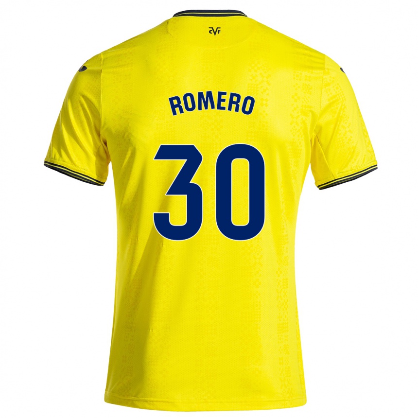 Kids Football Lucía Romero #30 Yellow Black Home Jersey 2024/25 T-Shirt Australia