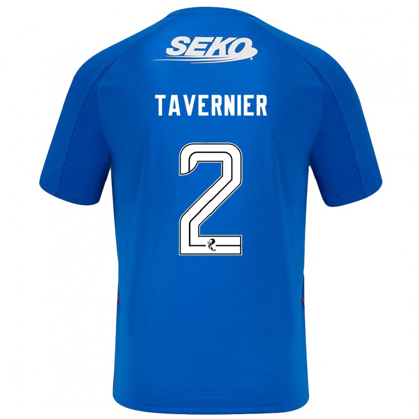 Kids Football James Tavernier #2 Dark Blue Home Jersey 2024/25 T-Shirt Australia