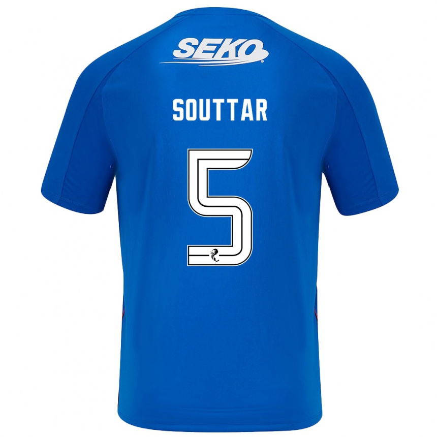 Kids Football John Souttar #5 Dark Blue Home Jersey 2024/25 T-Shirt Australia