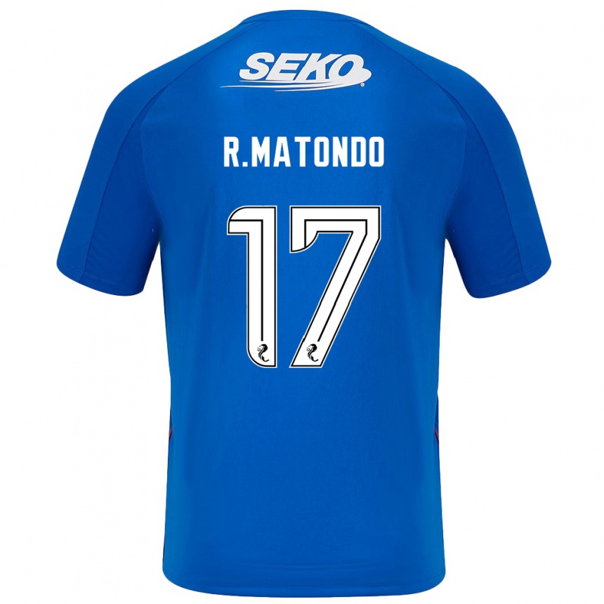 Kids Football Rabbi Matondo #17 Dark Blue Home Jersey 2024/25 T-Shirt Australia