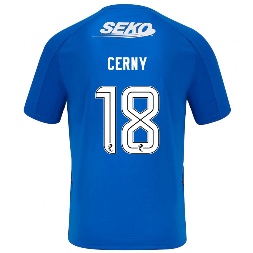 Kids Football Vaclav Cerny #18 Dark Blue Home Jersey 2024/25 T-Shirt Australia