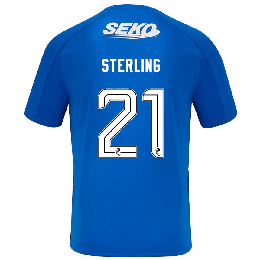 Kids Football Dujon Sterling #21 Dark Blue Home Jersey 2024/25 T-Shirt Australia