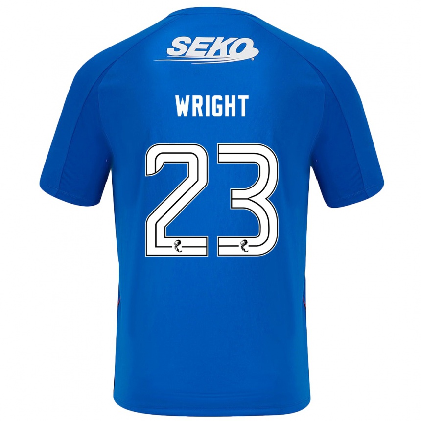 Kids Football Scott Wright #23 Dark Blue Home Jersey 2024/25 T-Shirt Australia